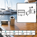 Marine Grade T316 Stainless Steel Hex Coupling Nut, Fully Threaded Connecting Nut for Rods, Bolts, Studs - PACK 4