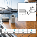 Marine Grade T316 Stainless Steel Hex Coupling Nut, Fully Threaded Connecting Nut for Rods, Bolts, Studs - PACK 4