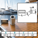 Marine Grade T316 Stainless Steel Hex Coupling Nut, Fully Threaded Connecting Nut for Rods, Bolts, Studs - PACK 4