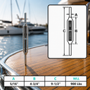 Marine Deck T316 Stainless Steel Stub End Turnbuckle, Adjustable Cable Wire Rope Tensioner for Boat, Dock, Deck - PACK 4