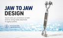 Mil Spec Stainless Steel T316 Drop Forged 1" x 12" Jaw Jaw Turnbuckle 8,000 Lbs WLL