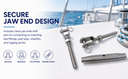 Marine T316 Stainless Steel 5/8" Jaw & Jaw Pipe Turnbuckle 2,800 lbs WLL Rigging