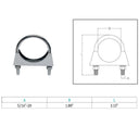 Stainless Steel T316 Pipe U Bolt Clamp U-Bolt Exhaust Clamp for 1-3/4", 2-1/4", 2-1/2" Pipe