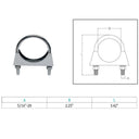 Stainless Steel T316 Pipe U Bolt Clamp U-Bolt Exhaust Clamp for 1-3/4", 2-1/4", 2-1/2" Pipe