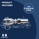 Marine Boat Swageless Jaw Terminal Terminal For Cable Wire Rail Railing Stainless Steel T316