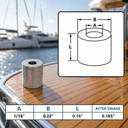 Wire Rope Aluminum Stop Loop Sleeve Round Crimps, Cable Crimping Sleeves for Wire Rope Loop Ends, Railing - PACK 10