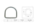 Marine Boat Stainless Steel D-Ring D Ring Welded Yacht Sailing