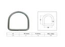 Marine Boat Stainless Steel D-Ring D Ring Welded Yacht Sailing