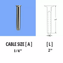1/4'' Stainless Steel T316 Swage Stemball For Metal Post Cable Railing 10 Pc