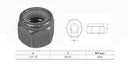 10 Pc Set 1/2"-13 Stainless Steel Nylon Insert Lock Nut Right Hand Hex Nut