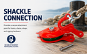 1.5 Ton (3,000 lbs WLL) Single Sheave Snatch Block Pulley with Shackle – Heavy Duty Cable Wire Rope Pulley for Rigging, Lifting & Yarding