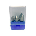 5 PC 3 Flute HSS Countersink 1/4", 3/8", 1/2", 3/4" & 1" Set