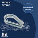 10 PC 1/4" Stainless Steel 316 Light Duty Wire Rope Thimble Commercial