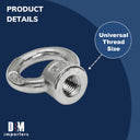 Boat Marine 316 Stainless Steel Lifting Eye Nut, UNC Tap