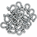 Screw Pin Anchor D Ring Shackle, Galvanized Steel Drop Forged Rigging Connector for Chain, Rope, Cable, and Towing