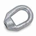 Hot-Dipped Galvanized Eye Nut, Drop Forged Carbon Steel Tap Thread Lifting and Rigging Hardware for Chain, Cable, and Rope - PACK 5