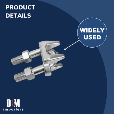Marine Industrial 5/8" Heavy Duty Wire Rope Clip Clamp Stainless Steel Cable Rigging Boat