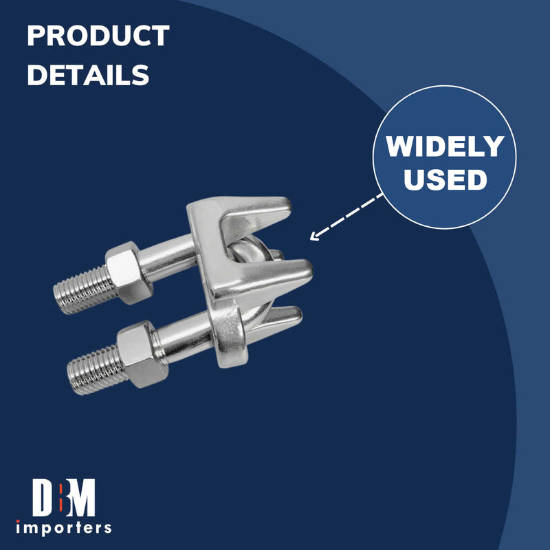 Marine Industrial 5/8" Heavy Duty Wire Rope Clip Clamp Stainless Steel Cable Rigging Boat