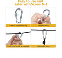 5/16" Marine Stainless Steel 316 Carabiner Spring Snap Hook with Eyelet & Screw