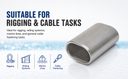 10 Pcs Marine T316 Stainless Steel 3/32" Oval Sleeve Crimping Wire Rope Cable Clip Tube Fitting Connector