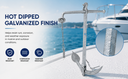 Heavy Duty Hot Dipped Galvanized Foldable Admiralty Anchor, Boat Kedge Anchor for Yacht, Sailboat, Docking, Mooring, and Marine Use