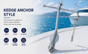 Heavy Duty Hot Dipped Galvanized Foldable Admiralty Anchor, Boat Kedge Anchor for Yacht, Sailboat, Docking, Mooring, and Marine Use