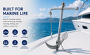Heavy Duty Hot Dipped Galvanized Foldable Admiralty Anchor, Boat Kedge Anchor for Yacht, Sailboat, Docking, Mooring, and Marine Use