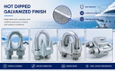 4 Pcs 1" Heavy Duty Wire Rope Clip – Hot Dip Galvanized Drop Forged Cable Clamp for Rigging & Securing