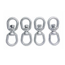 4 Pcs Hot Dipped Galvanized 3/8" Eye Eye Swivel Marine Mooring 2,250 Lbs WLL