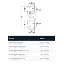 Hot Dipped Galvanized 3/8" Eye Eye Swivel Marine Mooring 2,250 Lbs WLL