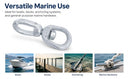 1" Eye & Eye Swivel for Marine Boats – Hot Dipped Galvanized Mooring Connector, 12,500 lbs WLL Eye & Eye Swivel