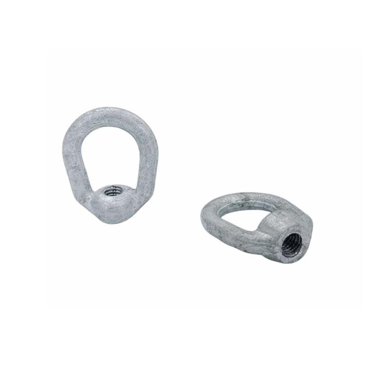 2 Pc 5/16" Hot Dipped Galvanized Eye Nut with 3/8"-16 UNC Tap 1,250 Lbs WLL