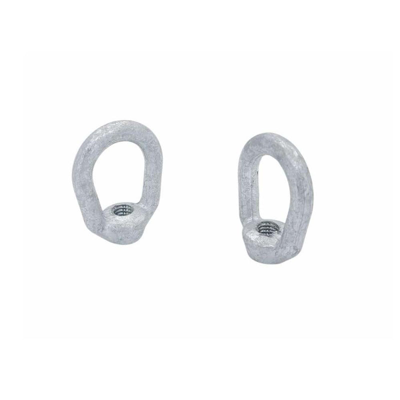 2 Pc 5/16" Hot Dipped Galvanized Eye Nut with 3/8"-16 UNC Tap 1,250 Lbs WLL