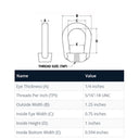 1/4" Galvanized Eye Nut