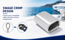T316 Stainless Steel 3/8" Wire Rope Oval Sleeve – Marine Crimping Ferrule for Cable Rigging & Looping