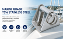 T316 Stainless Steel Anchor Chain Stopper – Marine Boat Chain Lock for 6–8mm (1/4"–5/16") Chain, Anchor Stop with Locking Pawl