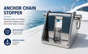 T316 Stainless Steel Anchor Chain Stopper – Marine Boat Chain Lock for 6–8mm (1/4"–5/16") Chain, Anchor Stop with Locking Pawl