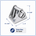 T316 Stainless Steel Anchor Chain Stopper Marine Boat Chain Lock for Chain, Anchor Stop with Locking Pawl