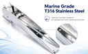 15-3/4" T316 Stainless Steel Anchor Bow Roller – Marine Boat Anchor Roller for Docking, Yacht & Rigging Systems