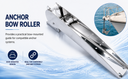 13" T316 Stainless Steel Anchor Bow Roller – Marine Boat Anchor Roller for Docking, Yacht & Rigging Systems