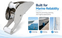 27" T316 Stainless Steel Anchor Bow Roller – Marine Boat Anchor Roller for Docking, Yacht & Rigging Systems