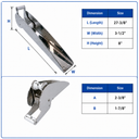 T316 Stainless Steel Anchor Bow Roller – Marine Boat Anchor Roller for Docking, Yacht & Rigging Systems