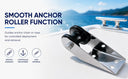 6-1/2" x 1-7/8" T316 Stainless Steel Anchor Bow Roller – Marine Boat Roller for Docking & Anchor Control