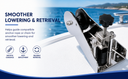 9-5/8" x 4" T316 Stainless Steel Anchor Bow Roller – Marine Boat Roller for Docking, Anchoring & Deck Mount