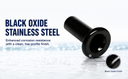 Black Oxide T316 Stainless Steel Protective Sleeve for 1/8, 3/16" Cable Rail