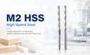 2 Pc 1/8” M2 High Speed Steel Spiral Cut Out Bits, Reverse Upcut Flute Rotary Drill Bits for Wood, Plastic & CNC Cutting