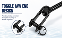 Black Oxide T316 Stainless Steel Hand Swage Toggle Jaw For 1/8" Cable Wire
