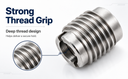 4 Pcs T303 Marine Stainless Steel 1/4"-20 Threaded Lag Insert Screw Threaded Insert