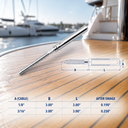 Marine Boat T316 Stainless Steel Cable Lag Swage Stud, Cable Railing Rail Fitting for Deck, Dock, Stair, and Wire Rope