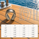 Marine T316 Stainless Steel Wire Rope Cable Captive Tube Thimble, Heavy Duty Cable Thimble for Boat, Yacht - PACK 4